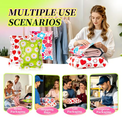 100pcs 10x13 Inch Poly Mailers For Shipping And Self Seal Packaging - color: Flower, size: 10" x 13"100pcs