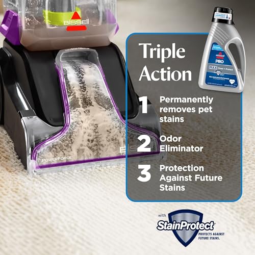 Bissell 78H63 Deep Clean Pro 4X Deep Cleaning Concentrated Carpet Shampoo, 48 ounces - Silver - size: 48 Fl Oz (Pack of 1), style: Pro Max