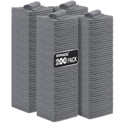 UNIMADE Microfiber Cleaning Cloth, 200 Pack Microfiber Towels for Cars - color: Grey, size: 200pk