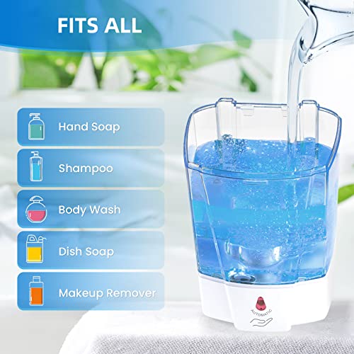 SVAVO Automatic Soap Dispenser Touchless, 21oz/600ml Soap Dispenser Wall Mount, Liquid Soap Dispensers for Hand Soap Refill, Bathroom, Kitchen, Household, Commercial Place, ABS Plastic White - color: White, size: 600ml