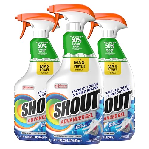 Shout Advanced Gel Laundry Stain Remover Spray, 22oz, (3-Pack) - size: 22 Fl Oz (Pack of 3)