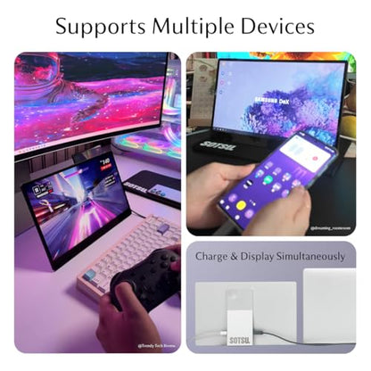 SOTSU FlipAction Go 14" Portable Monitor FHD 400 Nits USB-C Mini HDMI - color: Silver