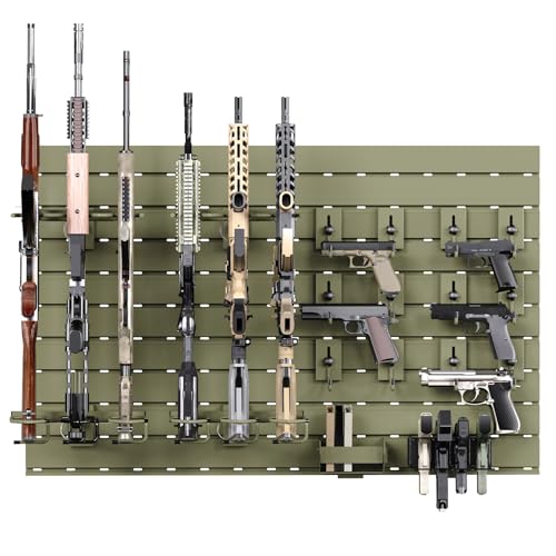 Wall Rack System - Aluminium Heavy-Duty Tactical Storage - color: Green(Full), size: Full