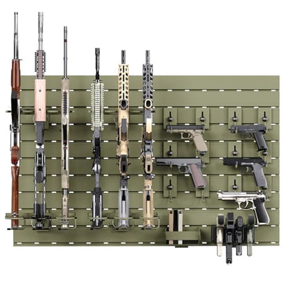 Wall Rack System - Aluminium Heavy-Duty Tactical Storage - color: Green(Full), size: Full