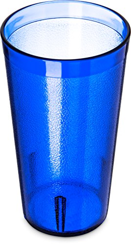 Carlisle FoodService Products Stackable Tumbler Plastic Tumbler with Pebbled Exterior for Restaurants, Catering, Kitchens, Plastic, 16 Ounces, Royal Blue, (Pack of 72)