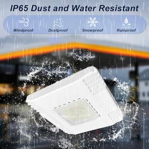 150W LED Gas Station Canopy Light (2-Pack), 21000LM 5700K, Surface Mount - size: 2-Pack