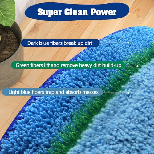 12 Pack 18 Inch Deep Cleaning Replacement Pads Compatible with Bona Family of Mops, Premium Microfiber Floor Mop for Hardwood Floors and Multi-Surface Floor Cleaner - style: Microfiber Deep Clean Pad
