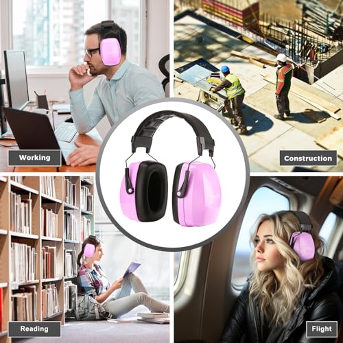 ProCase SNR33dB Noise Reduction Ear Muffs, Adult Hearing Protection - color: Purple