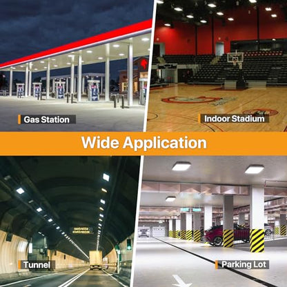 100W LED Canopy Lights: Selectable Wattage 100/80/60W 3CCT 4Pack - size: 100W-4Packs