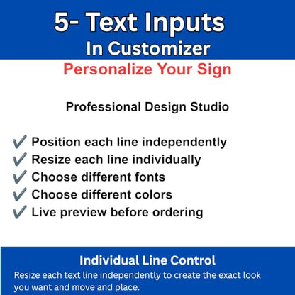 Custom Metal Sign, Personalized Outdoor Aluminum Sign, 14x10 in - color: Solid, size: 14x10 inches