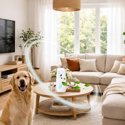 2-pack Automatic Air Freshener Spray Dispenser with Remote Control, White - color: White