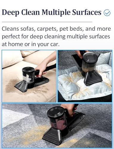 Sub Surface Carpet Extraction Vacuum Attachments for Water Wet Extractor Vac Cleaners, Stain Remover Deep Cleaning Rug Shampooer Tools for Sofa, Rug, Car Seats – Spray & Extract Stains Easily