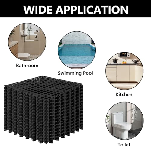 24 Pack Garage Floor Tiles, 12x12 Inch Interlocking Drainage Tiles Non-Slip