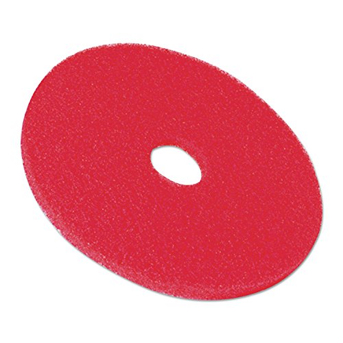 3M Buffer Floor Pad 5100, Red, 16" - size: 16 inches