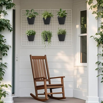 6Pack Black Grid Wall Bins Hanging Cups with Back Hook, Gridwall Shelf Bins - color: Black