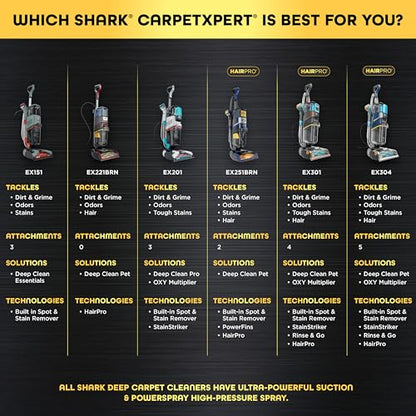 Shark CarpetXpert HairPro, Upright Carpet & Area Rug Cleaner, EX221BRN - style: CarpetXpert HairPro