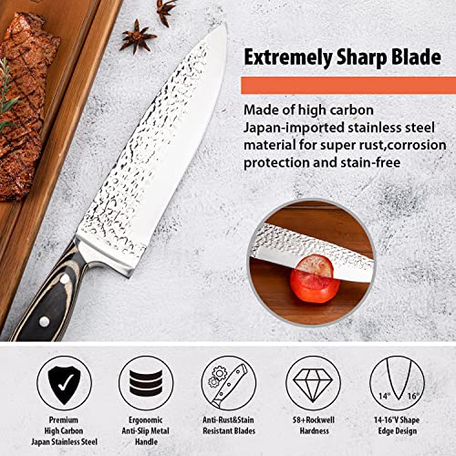 15 Pieces Kitchen Knife Set with Block and Sharpener Gray - color: Gray/Black