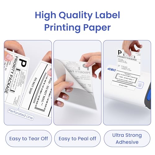 4X6 Direct Shipping Labels - Commercial Grade Thermal Printer Labels - Compatible with 4x6 Direct Thermal Printers