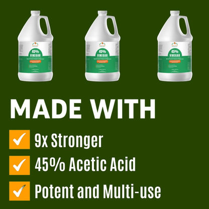 45% Vinegar Concentrated Industrial Strength Vinegar(4 Gallon(512 fl oz)
