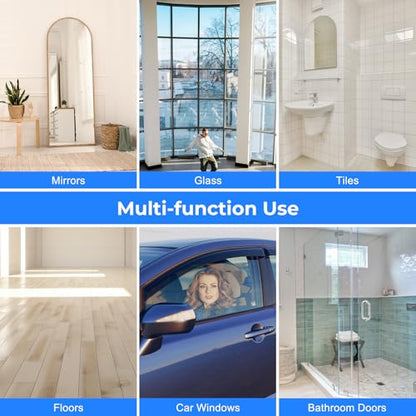 wlich Shower Squeegee with Long Handle, Telescoping Window and Floor Wiper