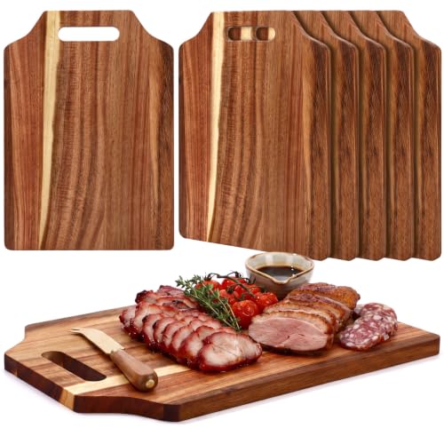 Roshtia 6 Pcs Wooden Cutting Boards 14x10'' Acacia Chopping Board, Retro - style: Retro