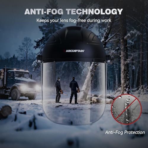 ARCCAPTAIN Blue Light Blocking Face Shield, Anti-Fog Full Face Mask - color: Blue-light + Fog-free