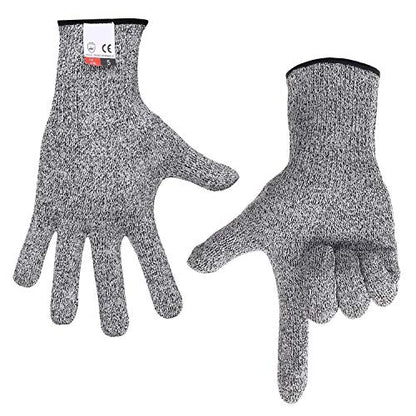 Cut Resistant Gloves Food Grade Level 5 Hand Protection,Kitchen Cut Gloves for Oyster Shucking,Fish Fillet Processing,Mandolin Slicing,Meat Cutting,Wood Carving (X-Large) - size: X-Large (1 Pair)