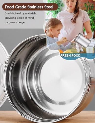 Coffee Canister 4 Pcs Stainless Steel Food Container with Clear Lids Airtight Container Stackable Canisters Kitchen Pantry Storage for Cereal, Snacks, Candy, Herbs, Spices, Sugar, Tea (1.8L Silver-4) - color: 1.8L Silver-4