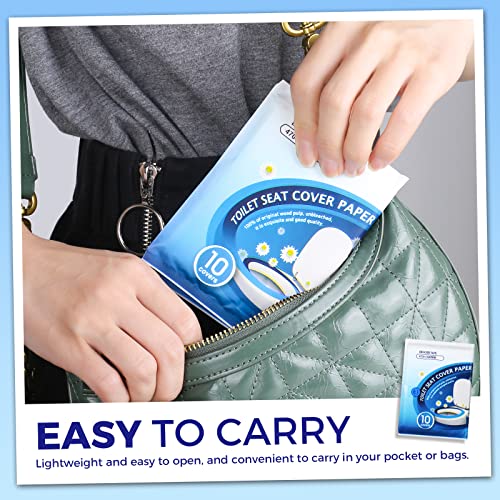 YGDZ Toilet Seat Covers Disposable (110 pack), XL Flushable Toilet Seat Covers Travel Paper Toilet Seat Cover for Kids Potty Training, Adults, Biodegradable Travel Essential Accessories for Airplane - size: B-XL Size