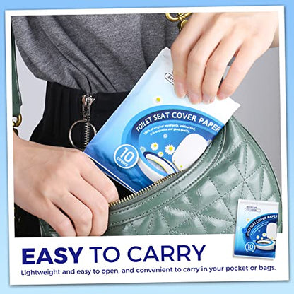YGDZ Toilet Seat Covers Disposable (110 pack), XL Flushable Toilet Seat Covers Travel Paper Toilet Seat Cover for Kids Potty Training, Adults, Biodegradable Travel Essential Accessories for Airplane - size: B-XL Size