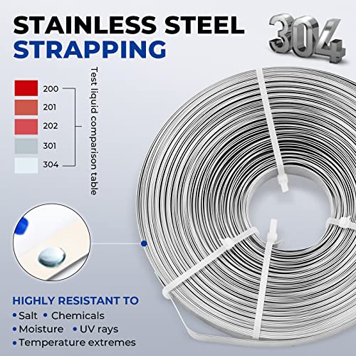 Stainless Steel Banding Strapping Kit - 3/4" x 100ft