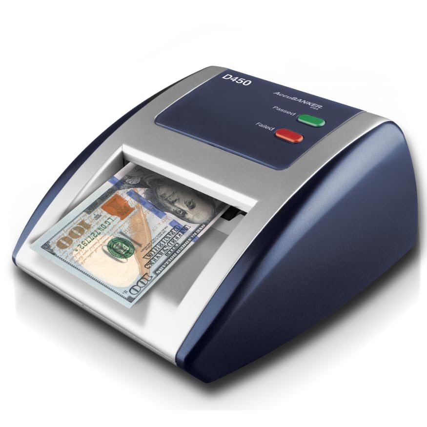 AccuBANKER D450 Counterfeit Bill Detector, 5 Point Detection, 2 Pack - size: 2 Pack