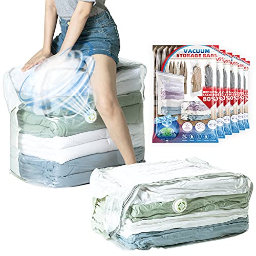 TAILI 6 Pack Vacuum Storage Bags, Extra Large Cube (40x28x18x18 inch),Cream - color: Cream, size: 6 Extra Large