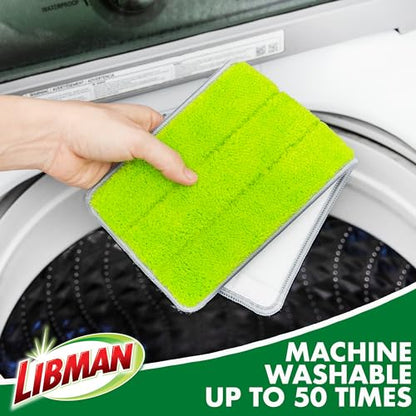Libman Rinse 'n Wring Mop and Bucket System, 5 Microfiber Pads Included - style: 5 Pads
