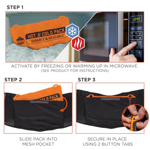 Ergodyne Proflex 1675 Back Support Brace Belt with Warming and Cooling Pack - size: X-Large
