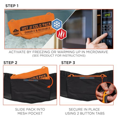 Ergodyne Proflex 1675 Back Support Brace Belt with Warming and Cooling Pack - size: X-Large