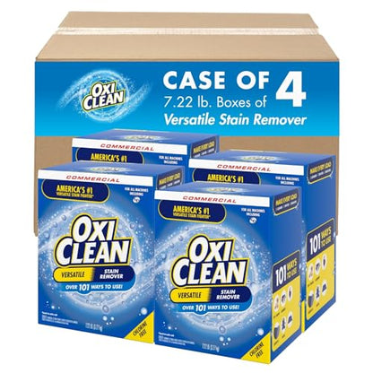 OxiClean Versatile Stain Remover Professional, 7.22 LB Box (Pack of 4) 156 Loads - size: 115.5 Ounce (Pack of 4)