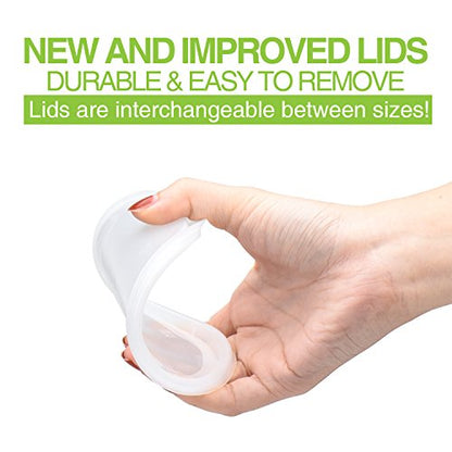 Glotoch Express 48 Sets (Mixed)32/16/8oz Deli Containers with Lids,BPA-Free - size: Mix(8&16&32 oz) - 48 Sets