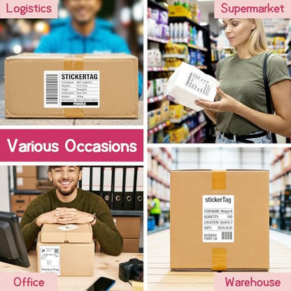 12 Rolls, 3600 Labels Replacement for DYMO 1744907 (4" x 6") - size: 4" x 6" | 1744907-12 Rolls