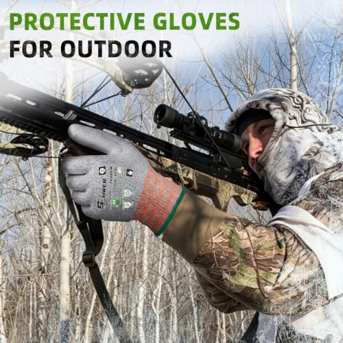 Schwer 12 Pairs Winter ANSI A6 Cut Gloves, Thermal Insulated, M, CR3088-W - color: Winter Grey A6, size: Medium