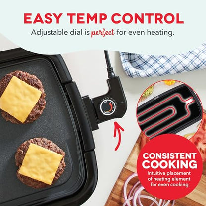 Dash Deluxe Everyday Electric Griddle, Removable Nonstick Plate, Grey - color: Cool Gray
