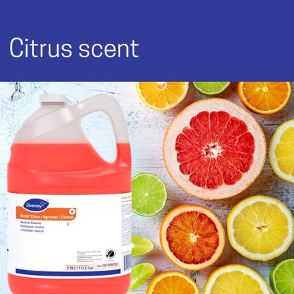 Diversey Stride Citrus Neutral Cleaner, Concentrate, 1 Gallon, 4 Pack - size: 128 Fl Oz (Pack of 4)