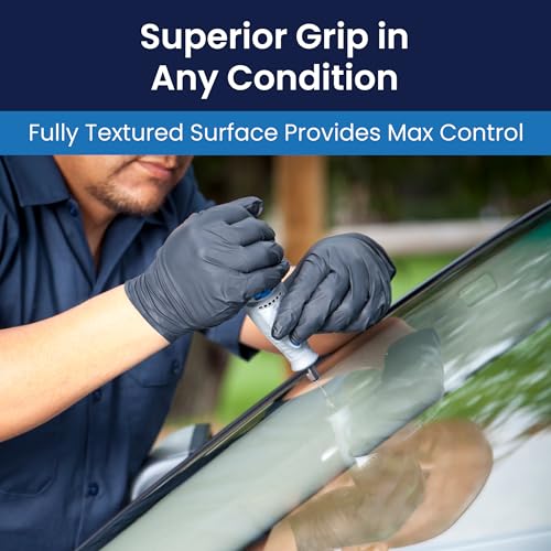 Adenna SHADOW Disposable Nitrile Gloves – 6 Mil, Medical Grade, Textured Grip, Powder Free, Black - size: Large (Case of 1000)