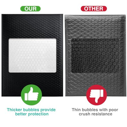 Metronic Bubble Mailers 10.5X16 Inch 500 Pack Black Padded Envelopes Bulk - color: Black, size: 10.5X15" 500PC