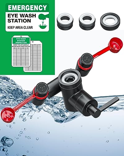Eye Wash Kit, Faucet Mounted Emergency Eye Wash Station - 1 Pack - Black - color: Black, size: Pack of 1