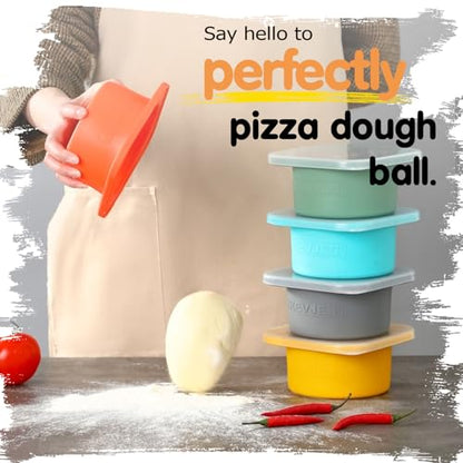 PLUS 1000ml Pizza Dough Proofing Containers, 2-Pack, Blue - color: Blue