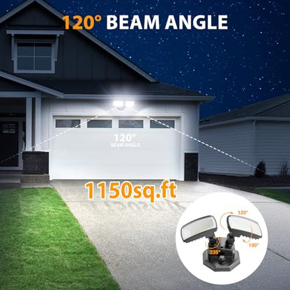 Onforu 3200lm Dusk to Dawn Outdoor Lighting, IP66 Waterproof, Auto on Off - color: Black