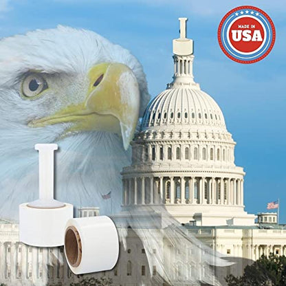 PSBM Dark White Mini Stretch Wrap with Plastic Handle, 1296 Rolls 3 Inch x 1000 Feet 80 Gauge Heavy Duty Plastic Wrap Industrial Strength Shrink Film for Moving, Packing & Shipping - color: White, size: 1296 Rolls