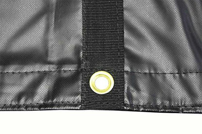 Mytee Products 24' x 30' Flatbed Trailer Steel Machinery Tarp with 8 FT Drop - Heavy Duty Black 18 Oz Vinyl Waterproof Tarp for Truck/Trailers to Protect Cargo from Wind, Rain, Snow and Sun - size: 24' x 30' (8' Drop)