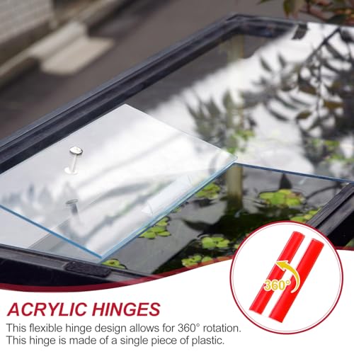 uxcell 2pcs Acrylic Flexible Hinges 75x35mm Invisible Living Hinge 360° - size: 75x35mm